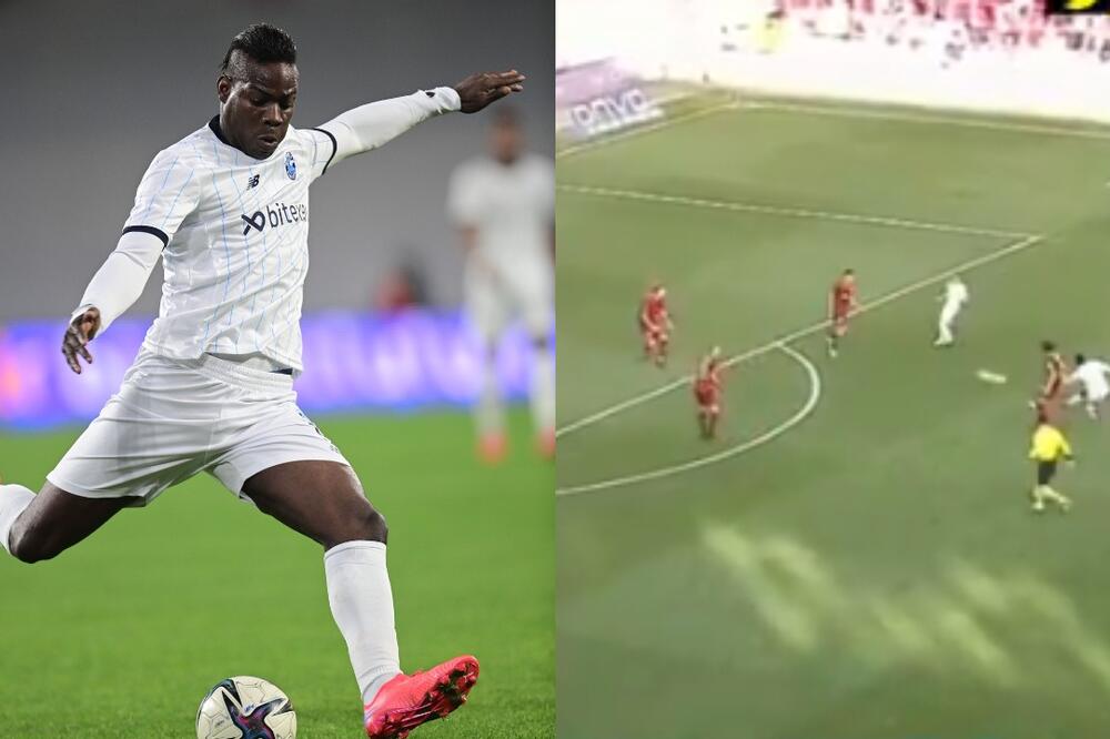 BALOTELI KAO NEKAD: "Super Mario" PROJEKTILOM iz mesta "pocepao" mrežu, golman nije mogao NIŠTA! (VIDEO)