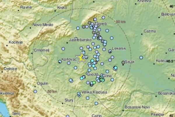 ZEMLJOTRES U HRVATSKOJ! Potres jačine 3,1 stepena nedaleko od GLINE (FOTO)
