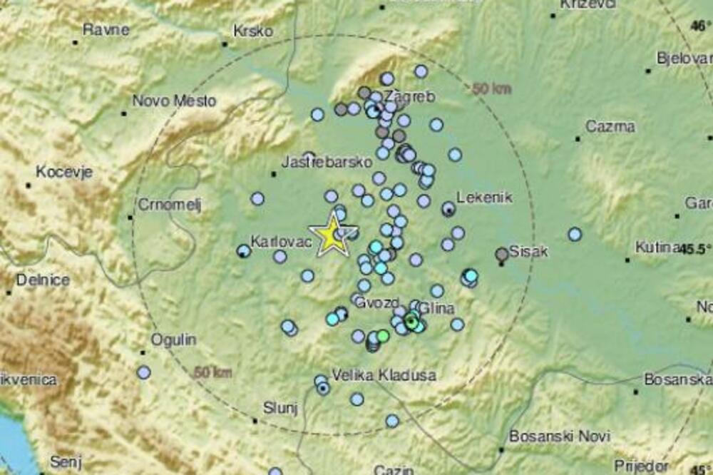 ZEMLJOTRES U HRVATSKOJ! Potres jačine 3,1 stepena nedaleko od GLINE (FOTO)