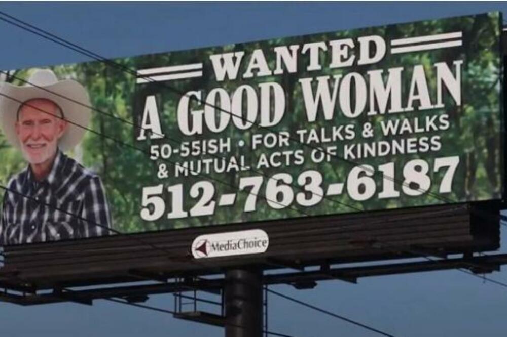 OVAJ ČIČA TRAŽI ŽENU PREKO BILBORDA, ALI MNOGO IZVOLJEVA! Ima 66 godina, a OGLAS mu nije NAIVAN (VIDEO)