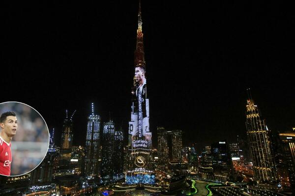 LIK NAJBOLJEG STRELCA SVIH VREMENA NA NAJVIŠOJ ZGRADI SVETA: Ronaldu u čast hteli da zasene Mesijev mural! (FOTO)