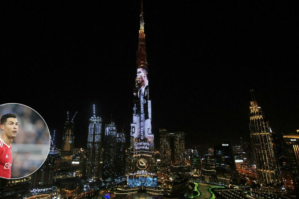 LIK NAJBOLJEG STRELCA SVIH VREMENA NA NAJVIŠOJ ZGRADI SVETA: Ronaldu u čast hteli da zasene Mesijev mural! (FOTO)