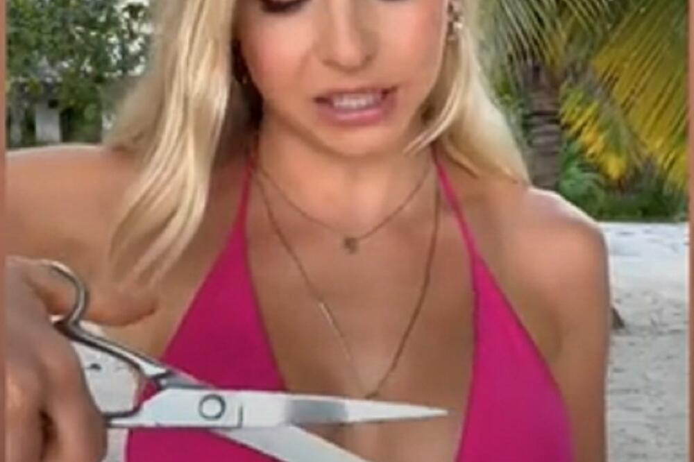 VODITELJKA JE PRESEKLA TRAKU BIKINIJA MEĐU GRUDIMA: Posle onog što je usledilo, muškarci su pali u TRANS (VIDEO)