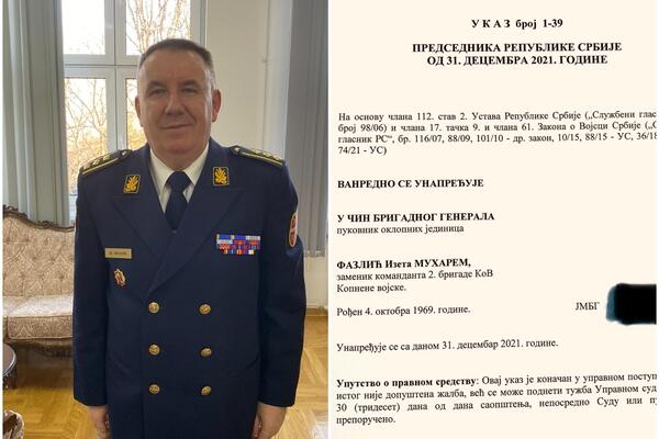 Vojska Srbije dobila prvog generala islamske veroispovesti (FOTO)