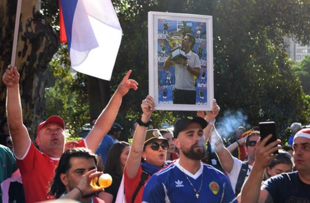 Skup podrške Novaku Đokoviću, Melburn, Navijači Novaka Đokovića