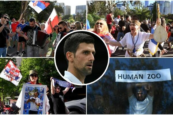 DESETINE HILJADA LJUDI NAPRAVILO ŠOU ISPRED ĐOKOVIĆEVOG HOTELA: Novak im se javio PORUKOM MIRA! (VIDEO)