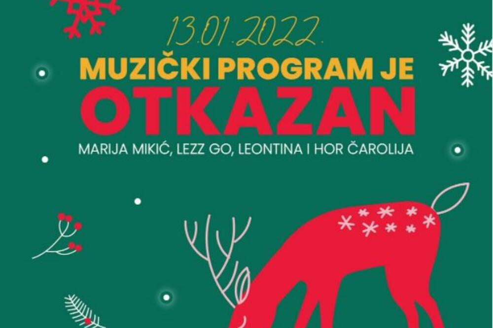 Muzički program na Starogradskoj zimi otkazuje se zbog nepovoljne epidemiološke situacije