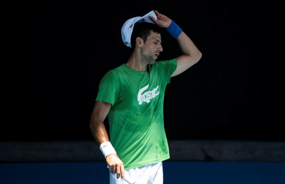 Novak Đoković na treninzima u Australiji pre nego što je deportovan