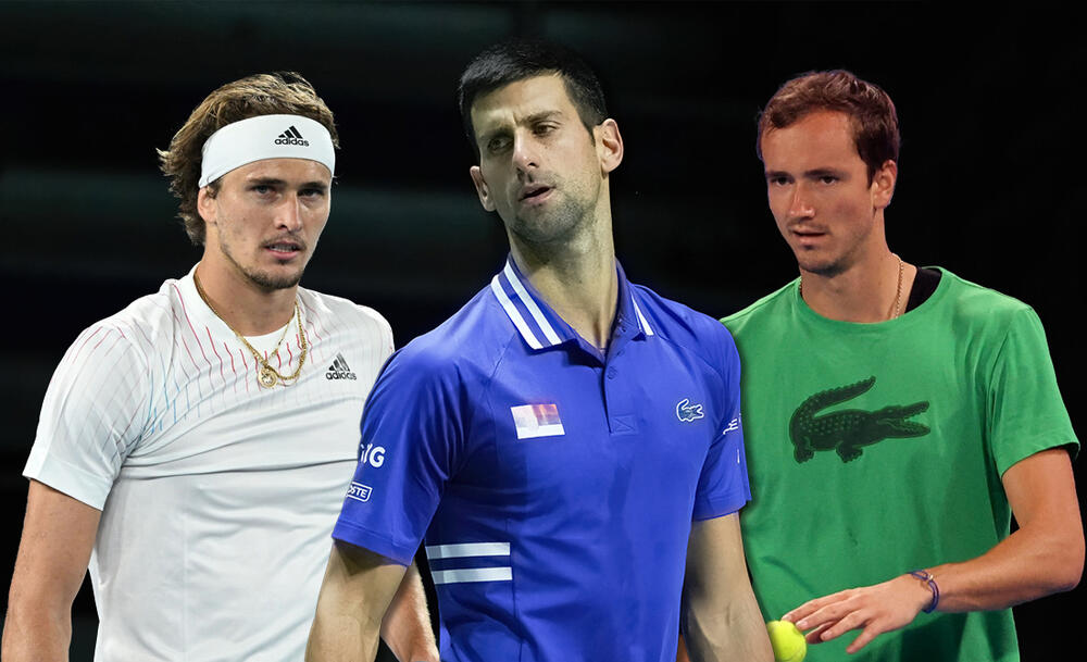 Novak Đoković, Dmitrij Medvedev, Aleksandar Zverev