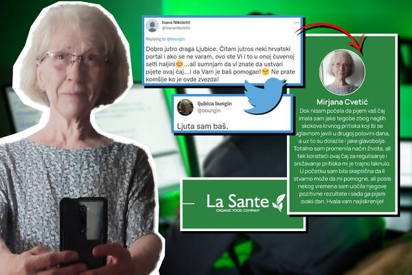 HRVATI UKRALI IDENTITET BAKA LJUBICI KOJA SE PROSLAVILA ČUVENOM HALJINOM! Tamo reklamira ČAJEVE i zove se MIRJANA