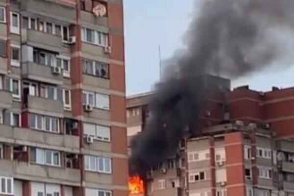 DETALJI POŽARA NA NOVOM BEOGRADU: Muškarac prebačen na VMA, soliter OKRUŽEN EKIPAMA!