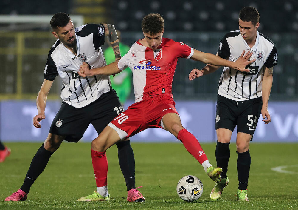 Uroš Kabić na utakmici Partizana i Vojvodine