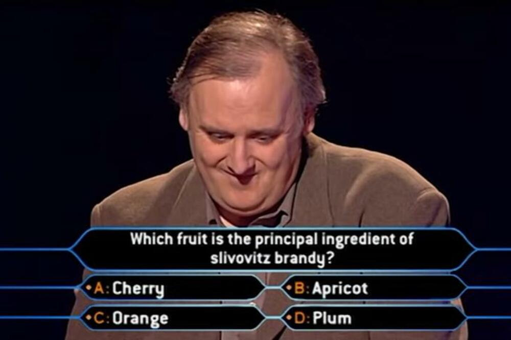 BRITANAC DOBIO PITANJE O SRPSKOJ ŠLJIOVICI: Odgovor vredi 125.000 funti, a evo šta je on rekao! (VIDEO)