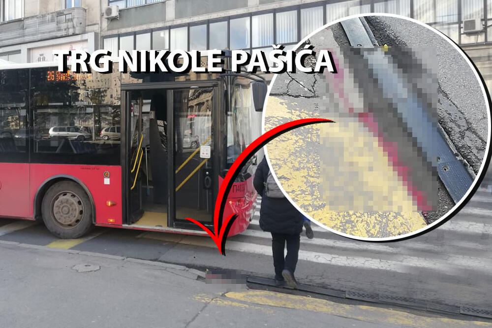 OSTALI SU TRAGOVI NESREĆE NA TRGU NIKOLE PAŠIĆA! Na mestu gde je oboren pešak zatečen STRAŠAN prizor (FOTO)