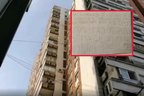 NIKO NEMA KOMŠIJU, ŠTO SRBIN IMADE! Osvanula poruka u hodniku zgrade, pominje se STOKA, sad će valjda da se opameti