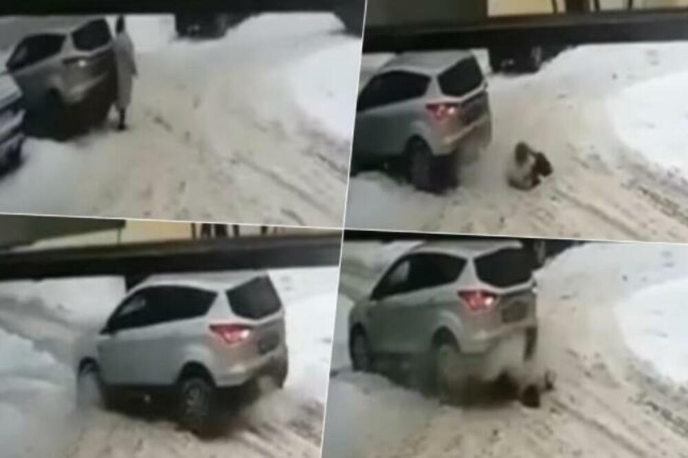 UŽASAVAJUĆI SNIMAK IZ RUSIJE: Točkovima prešao preko žene, pa nastavio da je GAZI! (VIDEO)