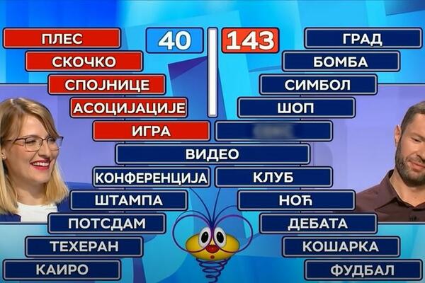 PLAVOJ TAKMIČARKI SE MNOGO DOPALO REŠENJE KOLONE B U "SLAGALICI": Nije mogla da sakrije osmeh! (VIDEO)