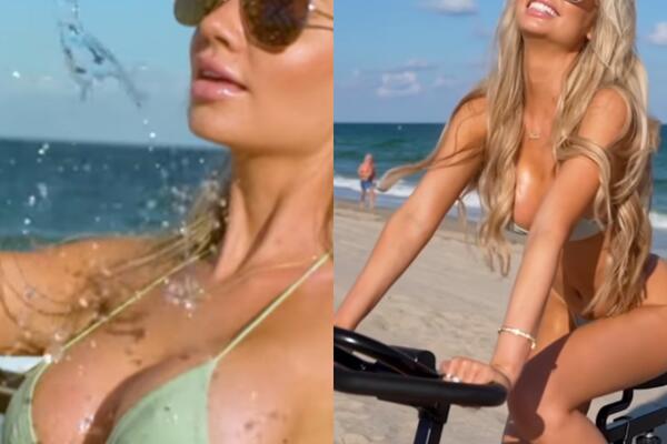 POLIVA SE VODOM PA SEDA NA NJEGA: Snimci ZVEZDE Only fans-a kao iz FILMOVA ZA ODRASLE, njih 2 kao PROJEKTILI (FOTO)