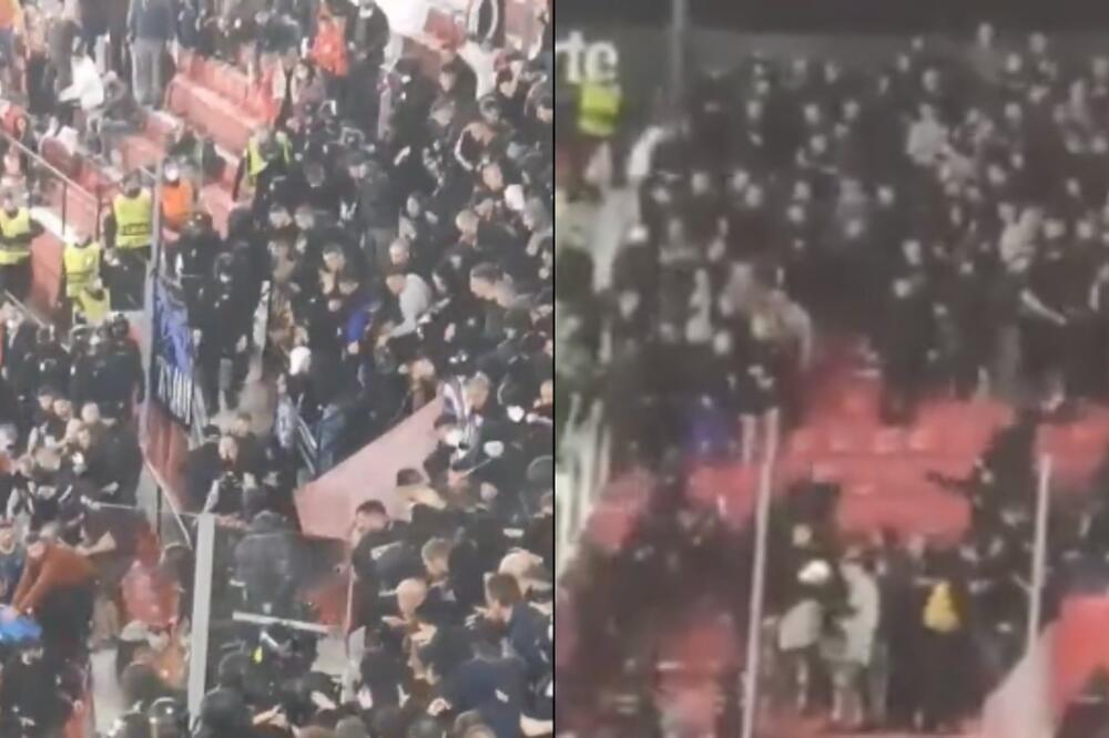 NOVI SNIMCI SUKOBA POLICIJE I NAVIJAČA DINAMA: Bed Blu Bojs imali "ful provod" u Sevilji! (VIDEO)