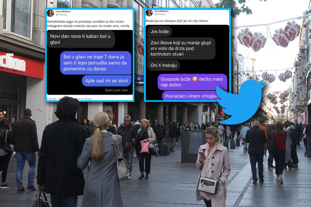 BEOGRAĐANKA PODELILA SVOJE ISKUSTVO NA TVITERU: Razbolela se i otkazala dejt, a njegov odgovor je ostavio u ŠOKU