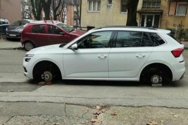 LOPOVI HARAJU PARKINZIMA, SKIDAJU FELNE SA AUTOMOBILA: Scene koje podsećaju na DEVEDESETE!