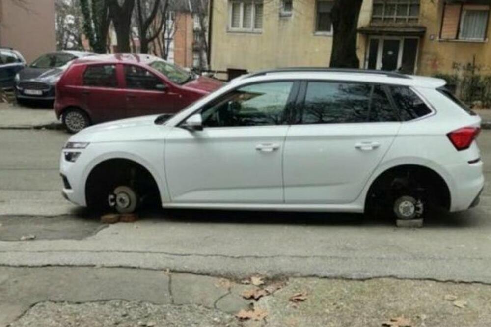LOPOVI HARAJU PARKINZIMA, SKIDAJU FELNE SA AUTOMOBILA: Scene koje podsećaju na DEVEDESETE!