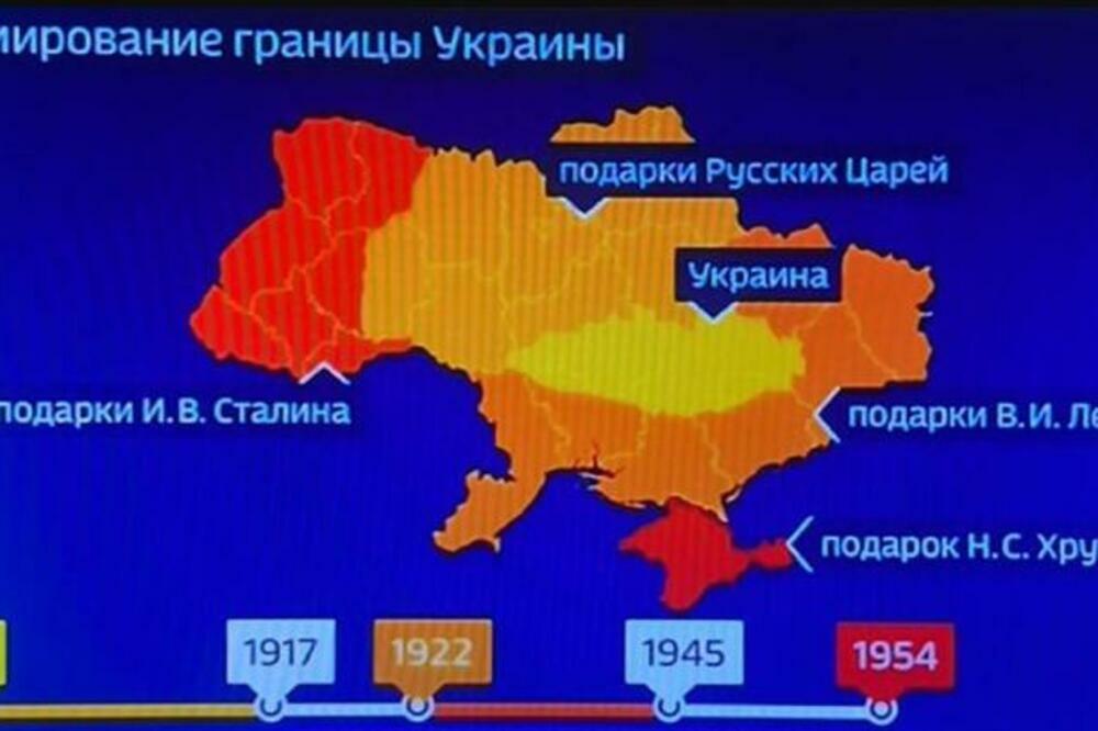 PUTIN DRŽAO GOVOR KAD JE OBJAVLJENA OVA KARTA: Šta su Kijevu poklonili Staljin, Lenjin i Hruščov? (FOTO)