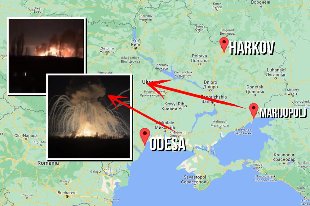 OVO JE SNIMAK PRVE RAKETE U KOBNOJ NOĆI! Od Odese do Marijupolja, ka Harkovu, NEBO JE SEVALO! (VIDEO)