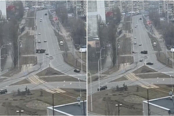 RUSKE SNAGE UŠLE U KIJEV? Borbe se vode na ULICAMA, snimljen STRAVIČAN TRENUTAK kako TENK gazi AUTOMOBIL (VIDEO)