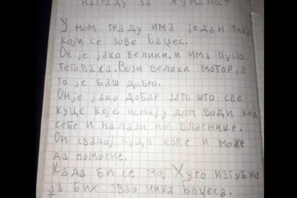 "U MOM GRADU IMA JEDAN ČIKA..." Školarac iz Šapca napisao sastav, svi su saznali ko je Badžes i čime se bavi! FOTO