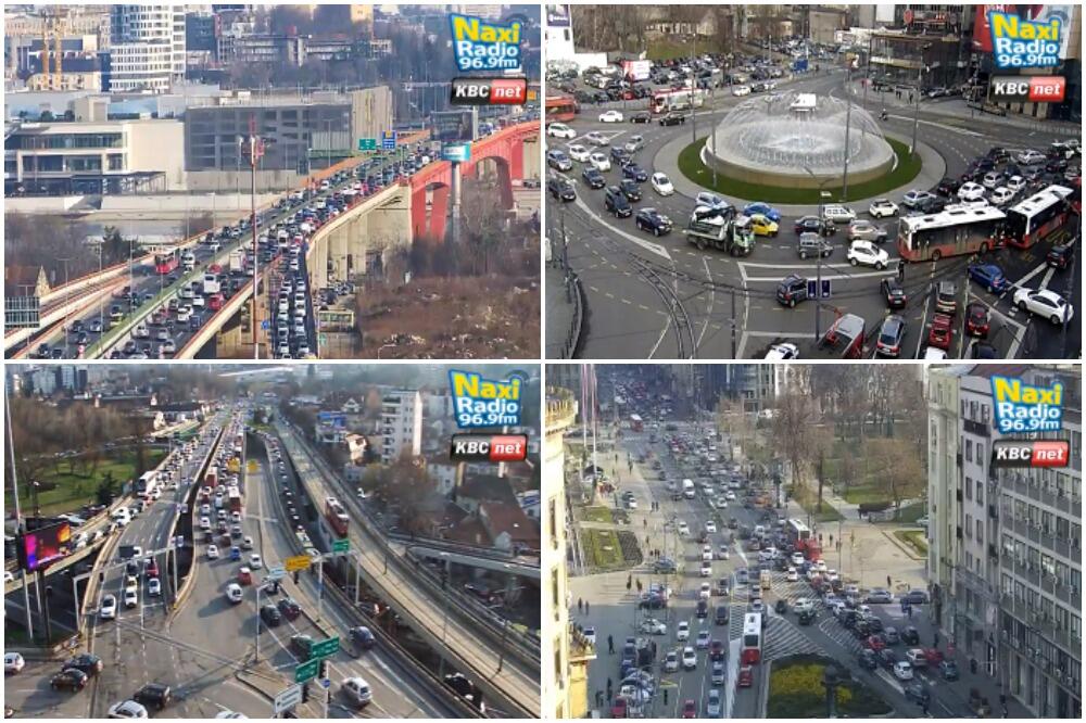 POPODNEVNI ŠPIC POLAKO POČINJE: Evo na kojim saobraćajnicama u Beogradu je trenutno KRKLJANAC! (FOTO)