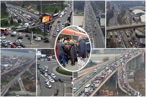 BEOGRAD SE ZAMRZAO, BUSEVI STOJE, AUTOMOBILI MILE! Svaki petak standardna slika SMAKA SVETA (FOTO)