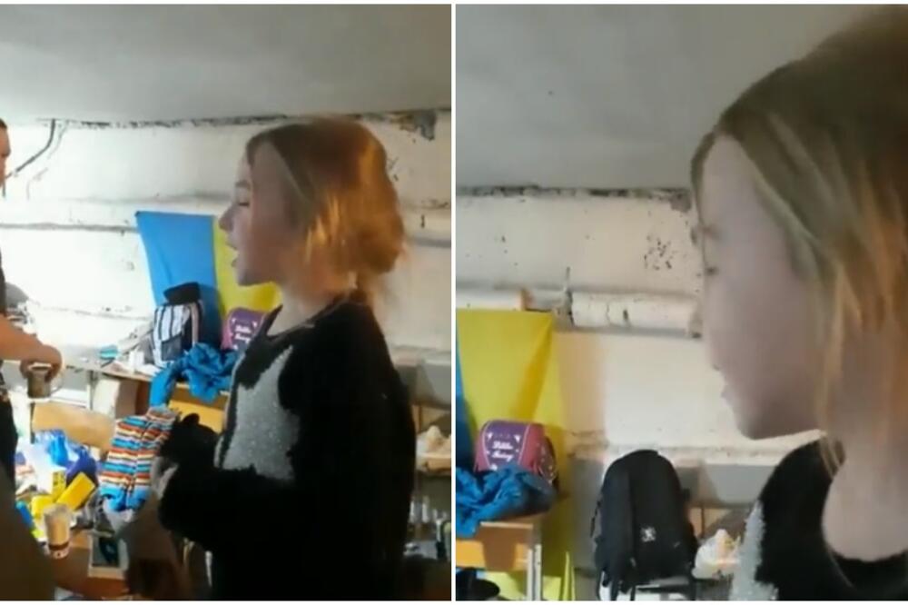 LEDI KRV U ŽILAMA: Ukrajinska DEVOJČICA peva pesmu iz čuvenog crtanog filma u SKLONIŠTU dok svi ćute! (VIDEO)