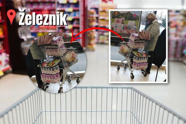 SRBI NE PRESTAJU DA TRPAJU BRAŠNO U KOLICA: Prave zalihe kao da im je POSLEDNJE, da li je ovo rekorderka? (FOTO)