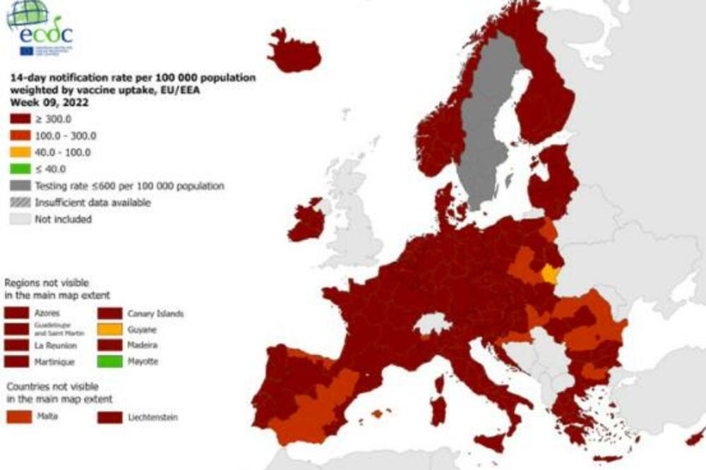 OBJAVLJENA NOVA KORONA KARTA EU: Napokon - jedna regija u narandžastoj zoni (FOTO)