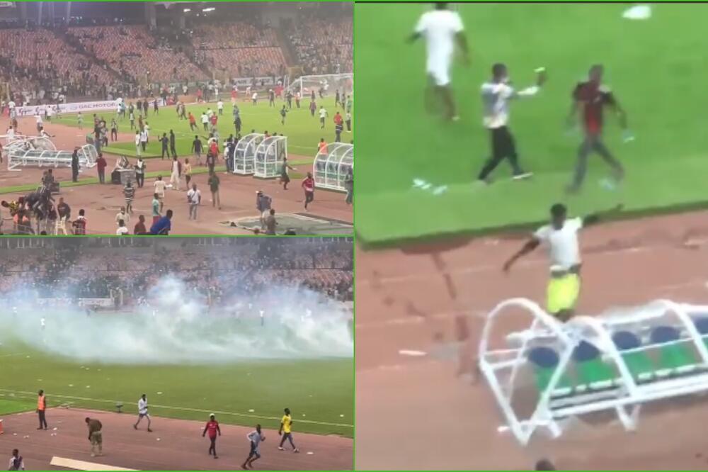 ČIM JE BILO JASNO DA NEĆE U KATAR, NASTAO JE HAOS: Lomili sve pred sobom, policija ih terala suzavcima! (VIDEO)