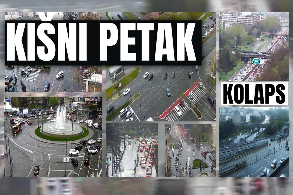 KOLAPS, GUŽVA I KIŠA - PETAK U BEOGRADU: Trubi se NA SVE STRANE! Evo gde je NAJVEĆI KRKLJANAC! (FOTO)