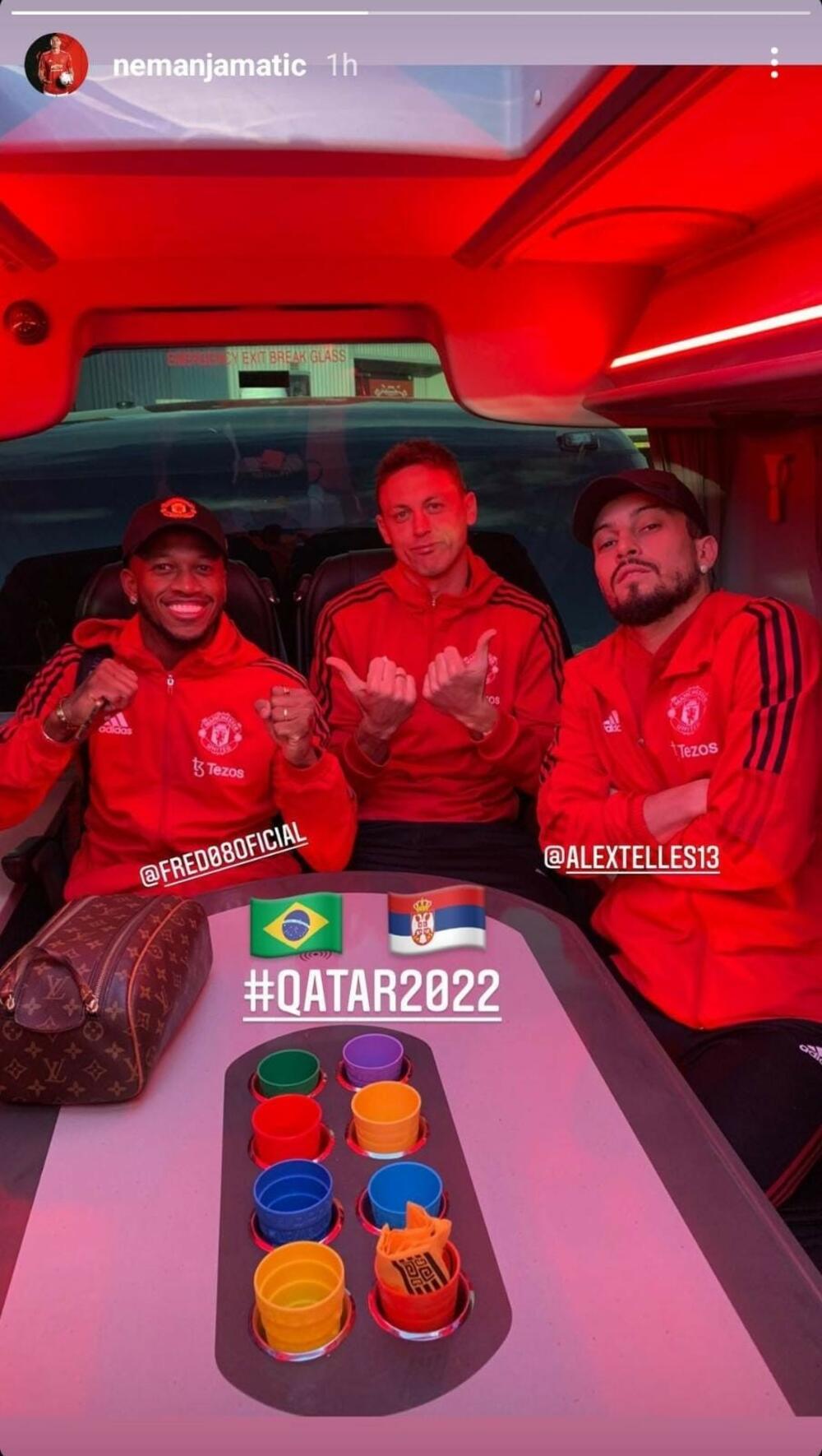 Nemanja Matić sa Brazilcima