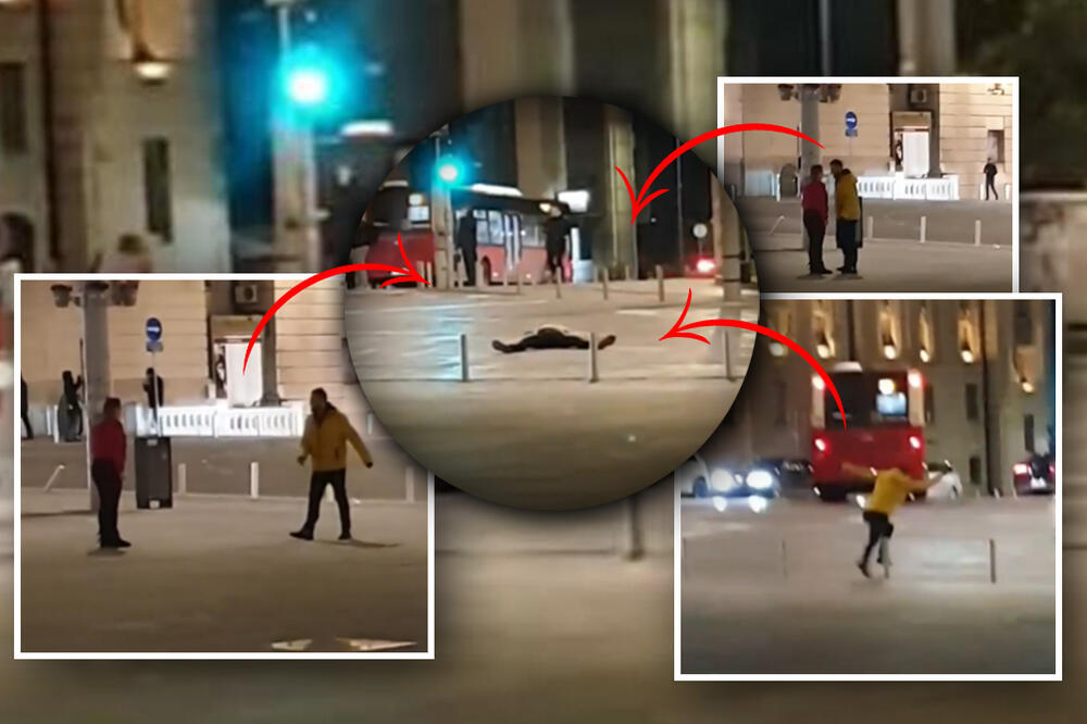STRAŠNA SCENA U CENTRU BEOGRADA! Mladić i devojka se svađaju, a onda je snimljen JEZIV trenutak! (VIDEO)
