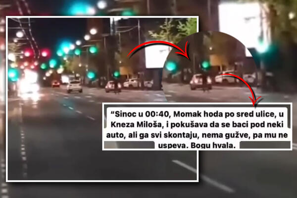 HOROR SCENA U KNEZA MILOŠA! Pojavio se UŽASAVAJUĆI SNIMAK pokušaja samoubistva na ulici (VIDEO)