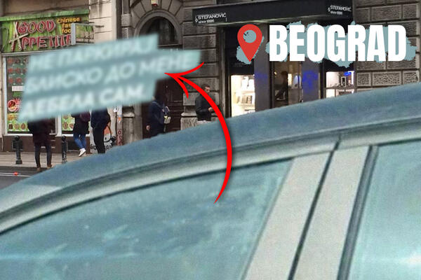 "NE PARKIRAJ BLISKO..." Definitivno najsmešniji natpis na automobilu koji ste ikad videli u Bg-u, POBEDA! (FOTO)