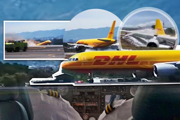 PPOGLEDAJTE STRAVIČAN TRENUTAK PRINUDNOG SLETANJA AVIONA: Skliznuo sa piste i PREPOLOVIO SE, HOROR! (VIDEO)