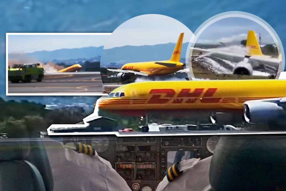 PPOGLEDAJTE STRAVIČAN TRENUTAK PRINUDNOG SLETANJA AVIONA: Skliznuo sa piste i PREPOLOVIO SE, HOROR! (VIDEO)