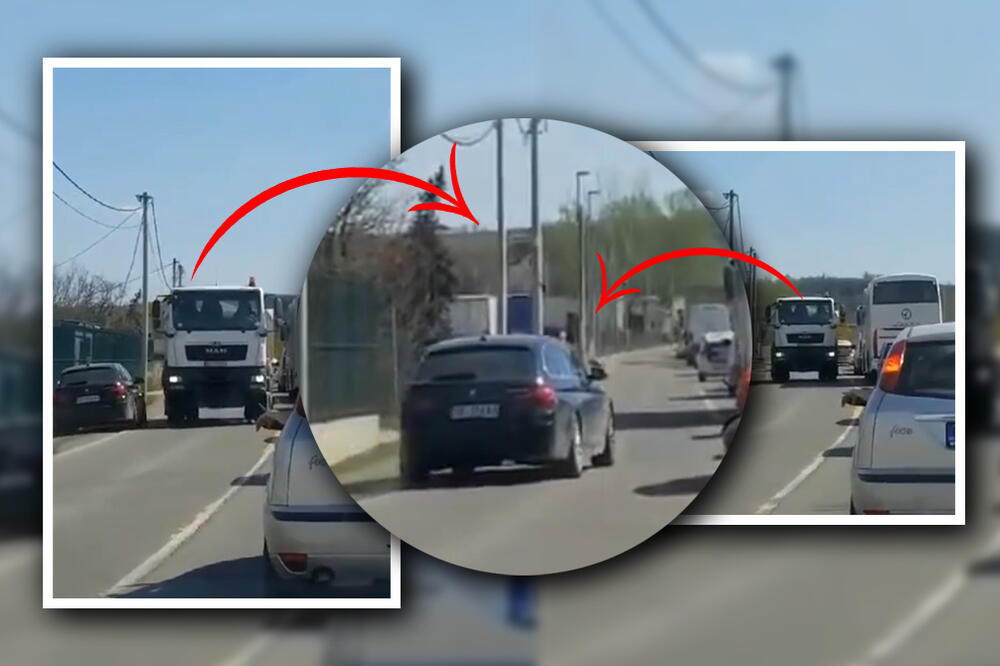 PRIJATELJU, REŠIO SI DA POGINEŠ? Vozač BMW izleteo iz kolone kod BUBANJ POTOKA, a onda je usledila BORBA (VIDEO)