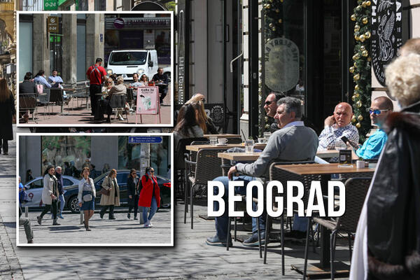 PROLEĆE NATERALO BEOGRAĐANE DA IZMILE NA ULICE: Bašte krcate, ljudi jedva dočekali da kafenišu na suncu (FOTO)