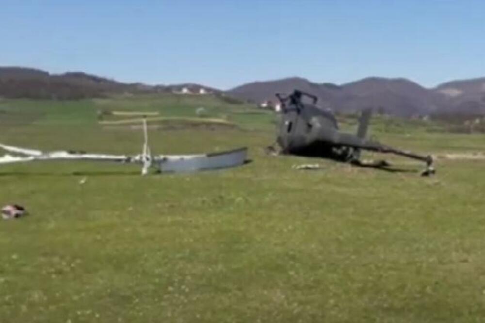 PREVRNUO SE HELIKOPTER ORUŽANIH SNAGA BiH SA 4 ČLANA POSADE! Na poligonu, tokom obuke (VIDEO)