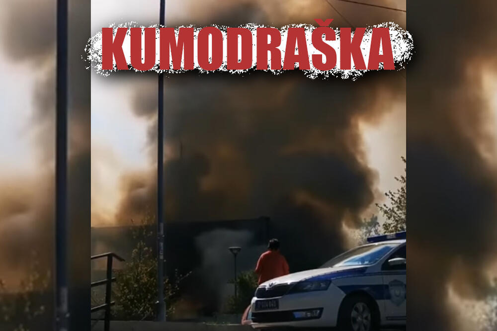 DIVLJA VATRA U KUMODRAŠKOJ! Gust dim se nadvio nad Voždovcem (VIDEO)