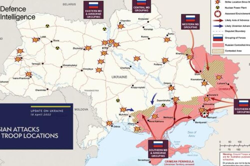 OBJAVLJENA NAJNOVIJA RATNA MAPA UKRAJINE: Mariupolj potpuno OKRUŽEN, najžešće BORBE se vode na ovom PODRUČJU (FOTO)
