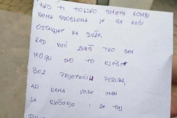 HRVATSKA DANAS BRUJI O PORUCI NA PAPIRU: Komšija pretio drugom, ovaj mu ZALEPIO neviđenu stvar (FOTO)