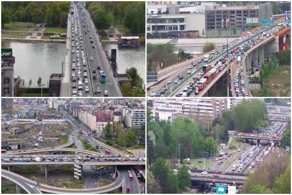 U BEOGRADU JE ČETVRTAK NOVI PETAK, SPREMITE ŽIVCE: GUŽVE na više LOKACIJA, dugačke kolone u 4 KLJUČNA pravca!(FOTO)